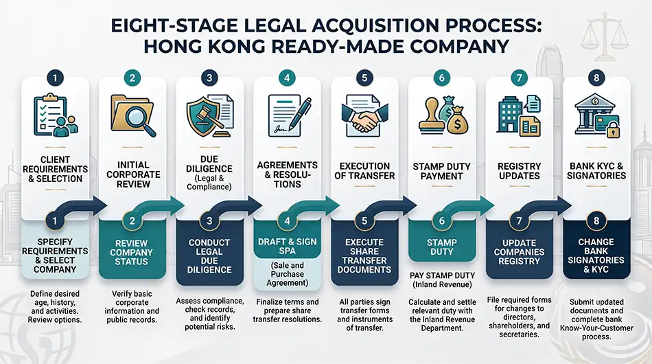 Procedure for purchasing a company